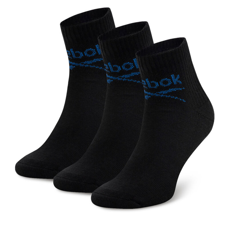 Комплект 3 чифта дълги чорапи мъжки Reebok R0255-SS24 (3-pack) Черен цвят на ниска цена