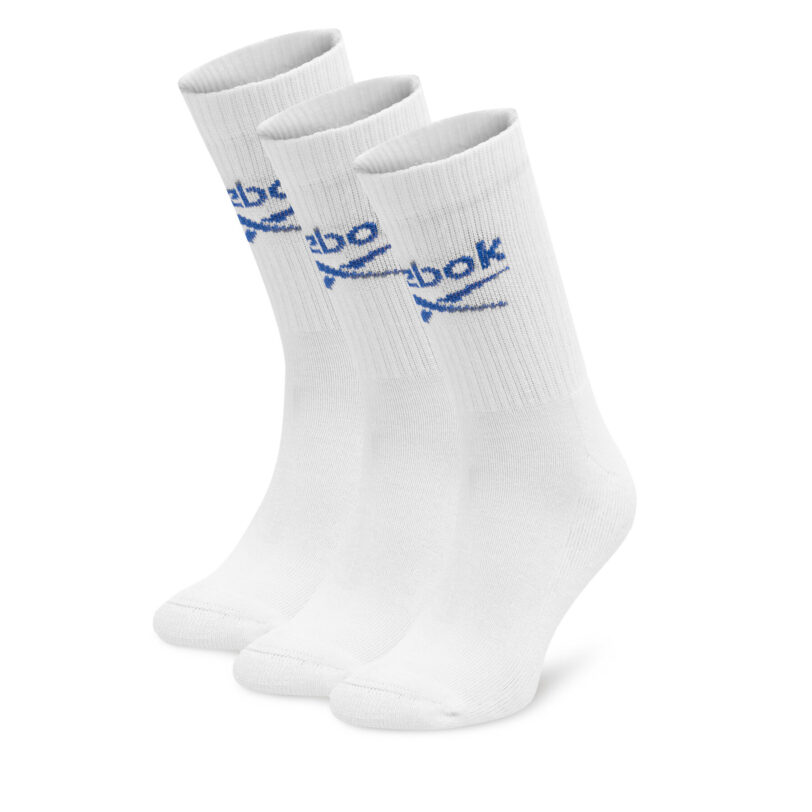 Комплект 3 чифта дълги чорапи мъжки Reebok R0258-SS24 (3-pack) Бял цвят на ниска цена