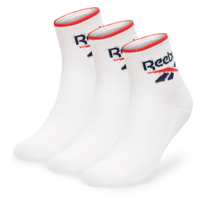 Комплект 3 чифта дълги чорапи мъжки Reebok R0362-SS24 (3-pack) Бял цвят на ниска цена
