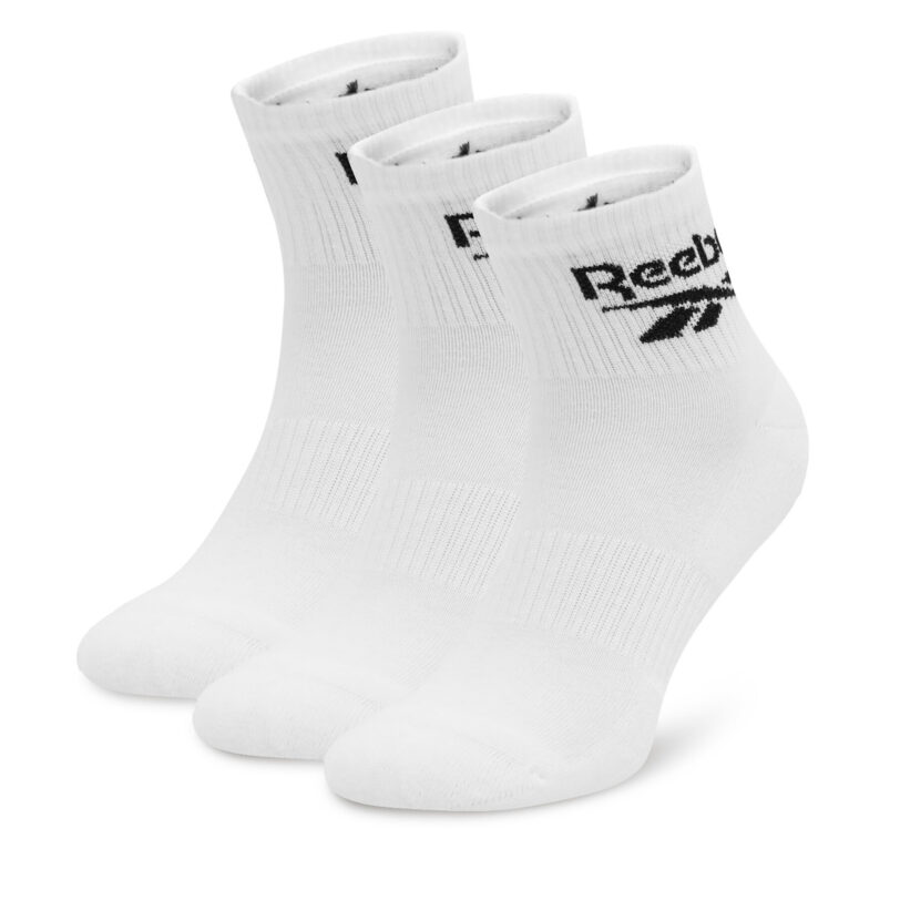 Комплект 3 чифта дълги чорапи мъжки Reebok R0427-SS24 (3-pack) Бял цвят на ниска цена