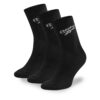 Комплект 3 чифта дълги чорапи мъжки Reebok R0452-SS24 (3-pack) Черен цвят на ниска цена