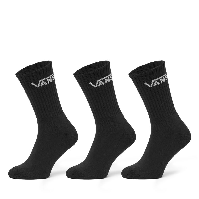 Комплект 3 чифта дълги чорапи мъжки Vans VN000QBV Черен цвят на ниска цена