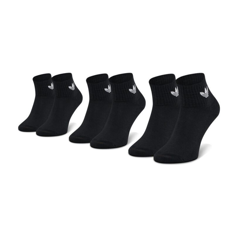 Комплект 3 чифта дълги чорапи мъжки adidas Mid-Cut Crew FM0643 Черен цвят на ниска цена