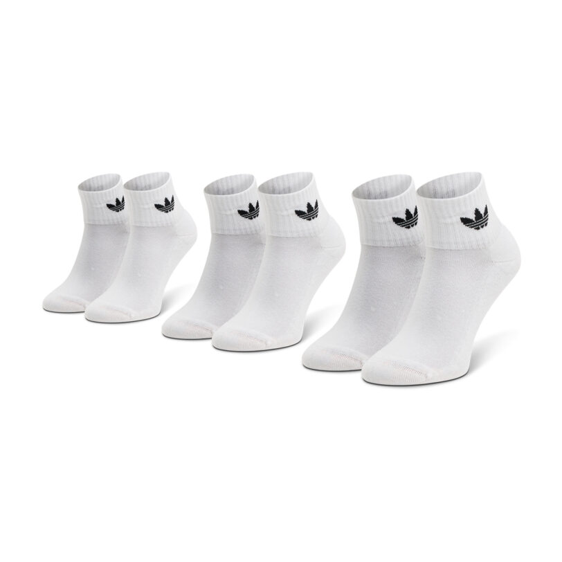 Комплект 3 чифта дълги чорапи мъжки adidas Mid-Cut Crew FT8529 Бял цвят на ниска цена