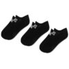Комплект 3 чифта къси чорапи дамски Vans Classic Kick VN000XNRBLK Черен цвят на ниска цена