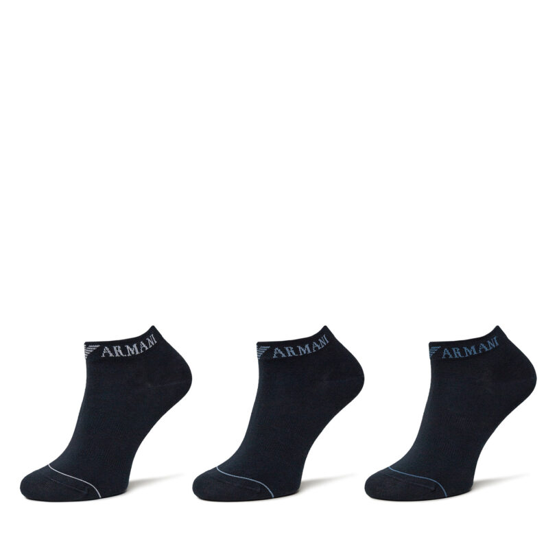 Комплект 3 чифта къси чорапи мъжки Emporio Armani EM000550 AF12276 MB154 Тъмносин цвят на ниска цена