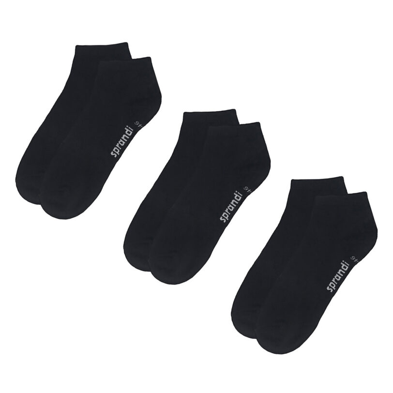 Комплект 3 чифта къси чорапи мъжки Sprandi 0MB-003-AW23 (3-pack) Черен цвят на ниска цена