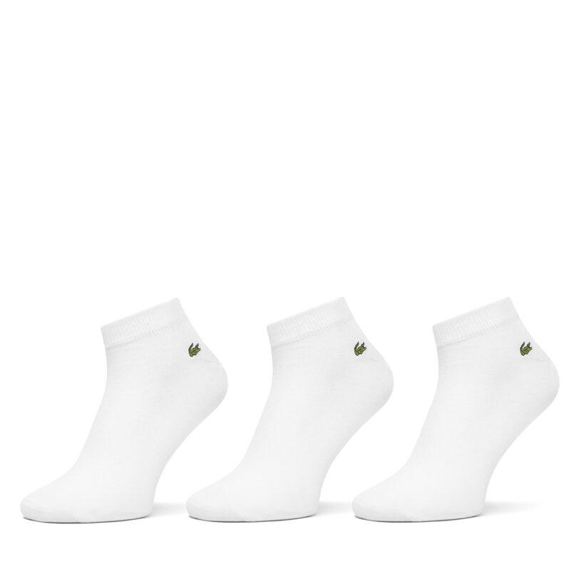 Комплект 3 чифта къси чорапи унисекс Lacoste RA2917 Бял цвят на ниска цена
