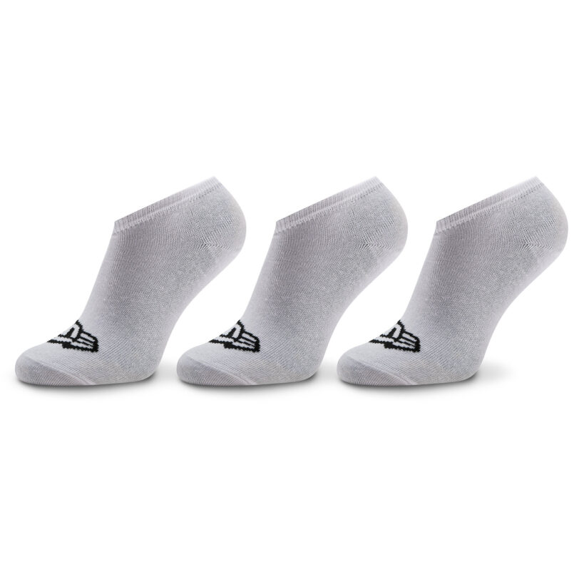 Комплект 3 чифта къси чорапи унисекс New Era Flag Sneaker Sock 13113638 Бял цвят на ниска цена