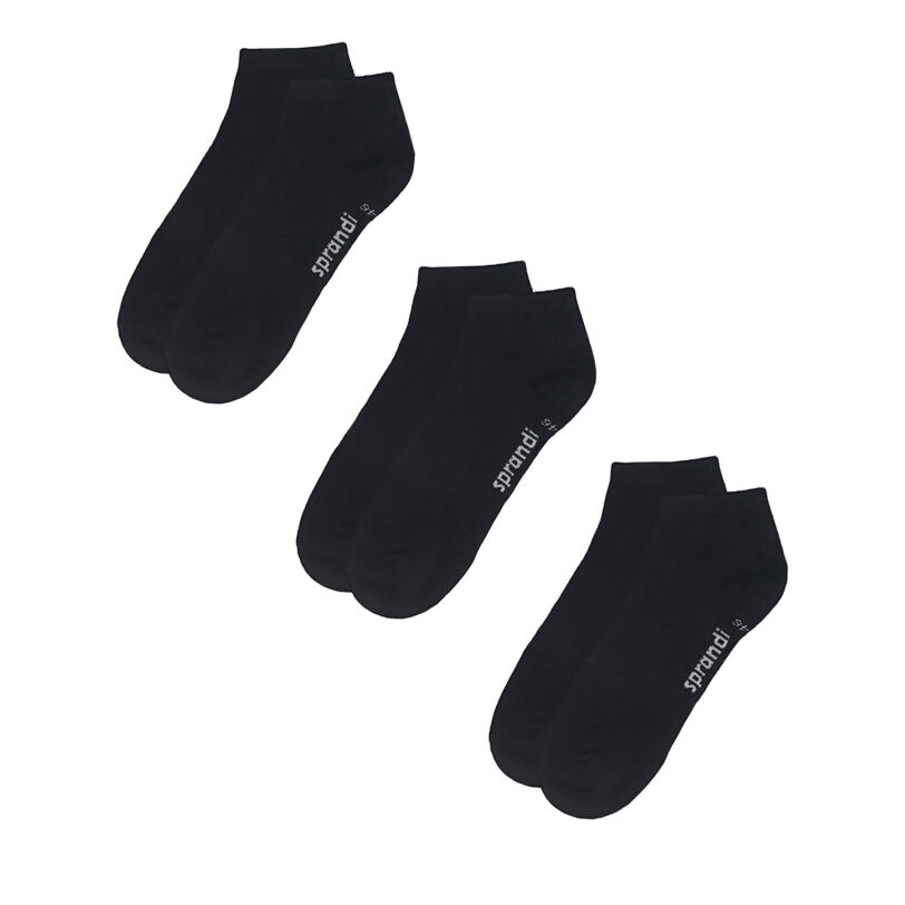Комплект 3 чифта къси чорапи унисекс Sprandi 0MB-002-AW23 (3-pack) Черен цвят на ниска цена