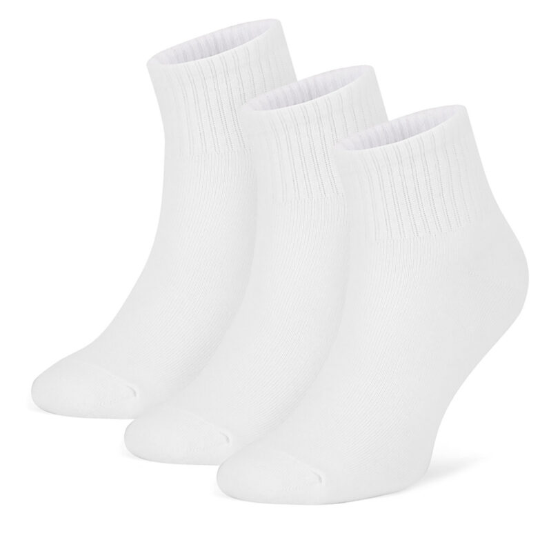 Комплект 3 чифта къси чорапи унисекс Sprandi 0UB-004-AW24 (3-PACK) Бял цвят на ниска цена