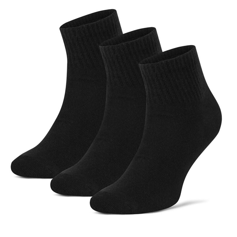 Комплект 3 чифта къси чорапи унисекс Sprandi 0UB-004-AW24 (3-PACK) Черен цвят на ниска цена