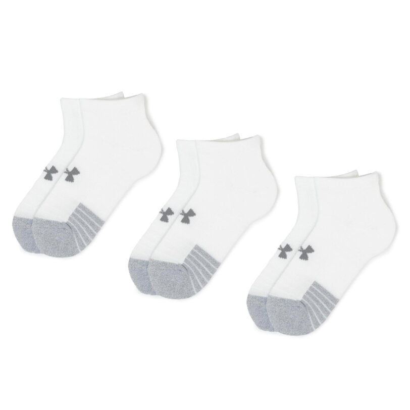 Комплект 3 чифта къси чорапи унисекс Under Armour Heatgear Lo Cut Sock 1346753-100 Бял цвят на ниска цена