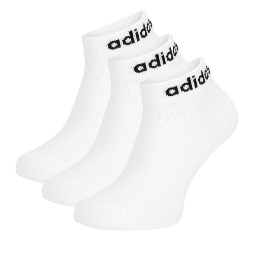 Комплект 3 чифта къси чорапи унисекс adidas HT3451 Бял цвят на ниска цена