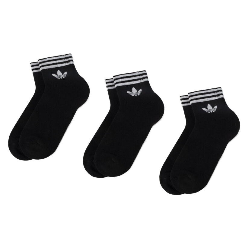 Комплект 3 чифта къси чорапи унисекс adidas Tref Ank Sck Hc EE1151 Черен цвят на ниска цена