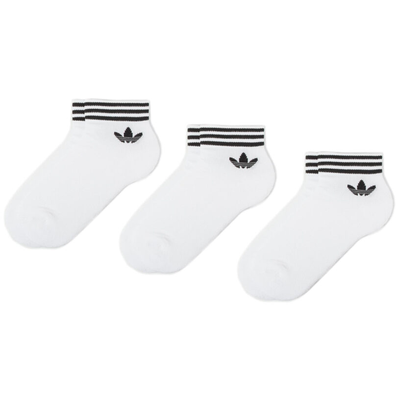 Комплект 3 чифта къси чорапи унисекс adidas Tref Ank Sck Hc EE1152 Бял цвят на ниска цена