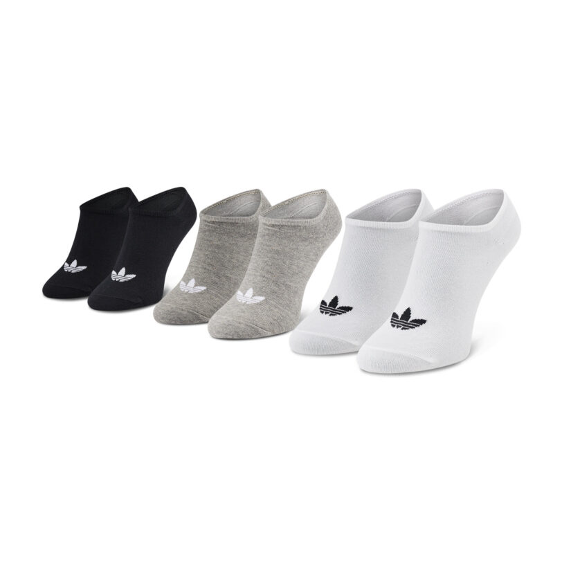 Комплект 3 чифта къси чорапи унисекс adidas Trefoil Liner FT8524 Бял цвят на ниска цена