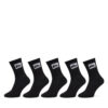 Комплект 5 чифта дълги чорапи унисекс Quiksilver EQYAA04066 Черен цвят на ниска цена