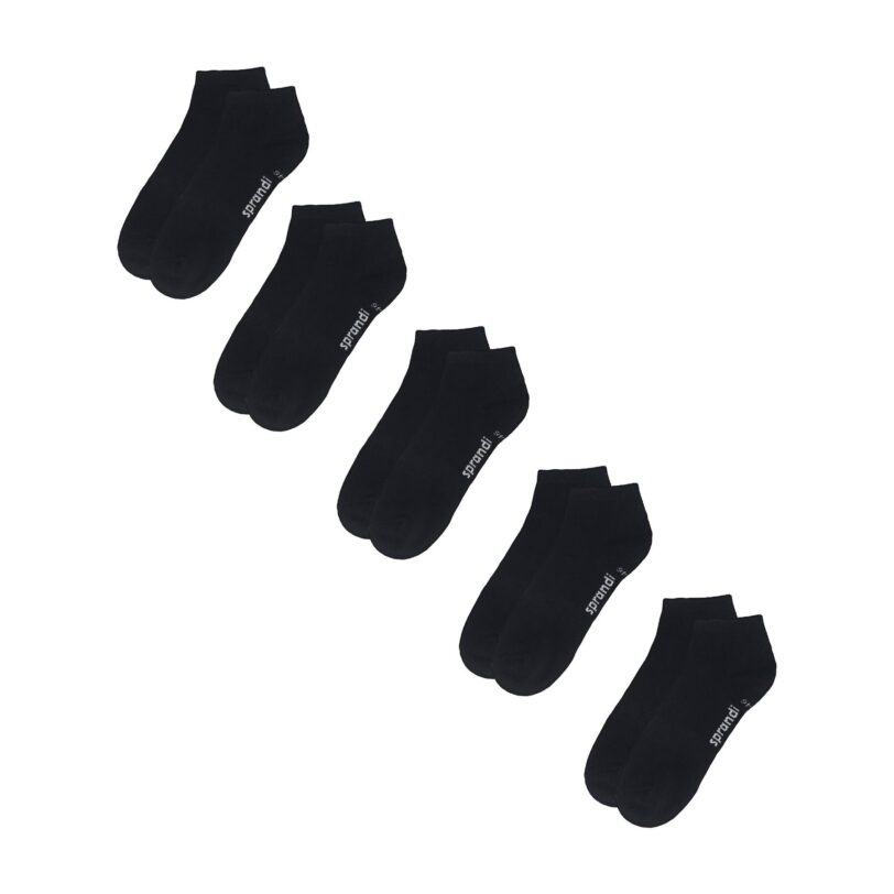 Комплект 5 чифта къси чорапи дамски Sprandi 0WB-003-AW23 (5-pack) Черен цвят на ниска цена
