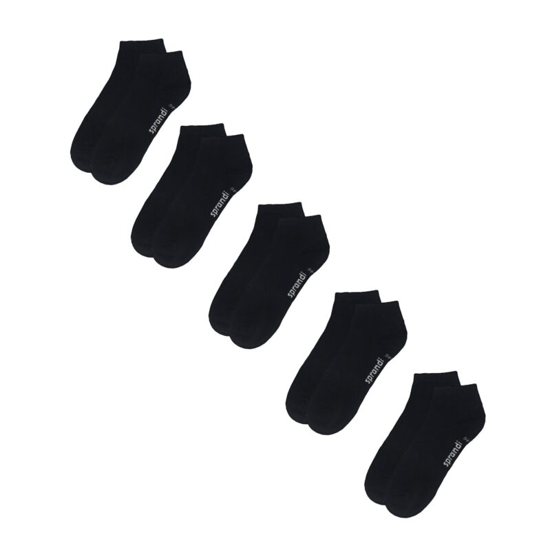 Комплект 5 чифта къси чорапи унисекс Sprandi 0MB-001-AW23 (5-pack) Черен цвят на ниска цена