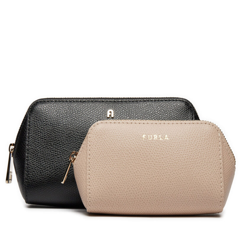 Комплект несесери Furla Camelia M Cosmetic Case Set WE00453-ARE000-BBR00-1007 Черен цвят на ниска цена
