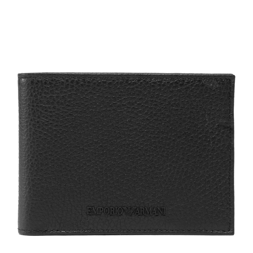Комплект портфейл и калъф за карти Emporio Armani Y4R378 Y068E 80001 Черен цвят на ниска цена