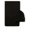 Комплект шал и шапка Calvin Klein Jeans Monogram Rib Scarf Beanie Set IU0IU00638 Черен цвят на ниска цена