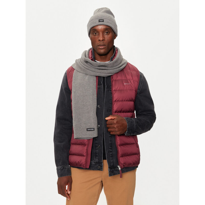 Комплект шал и шапка Jack&Jones 12102728 Сив цвят на ниска цена