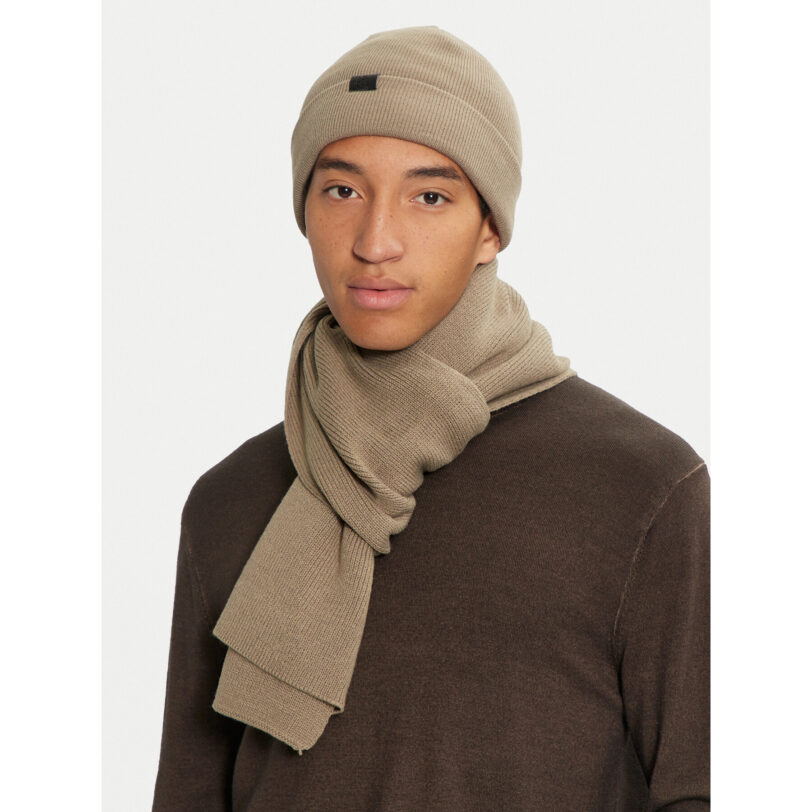 Комплект шал и шапка Jack&Jones 12163827 Бежов цвят на ниска цена