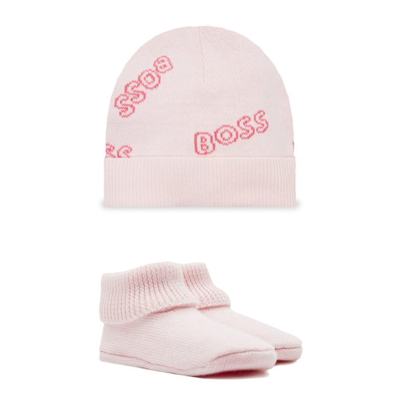 Комплект шапка и чорапи Boss J98386 Розов цвят на ниска цена