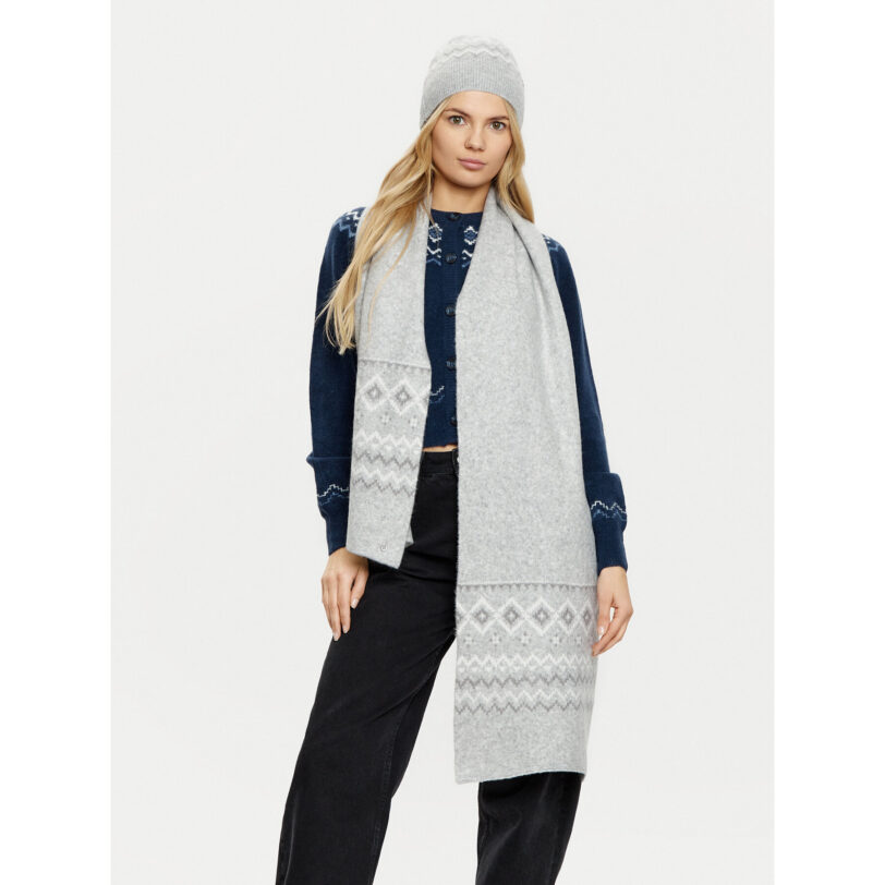Комплект шапка и шал тип комин Guess W5PZ18 Z3LQ0 Сив цвят на ниска цена