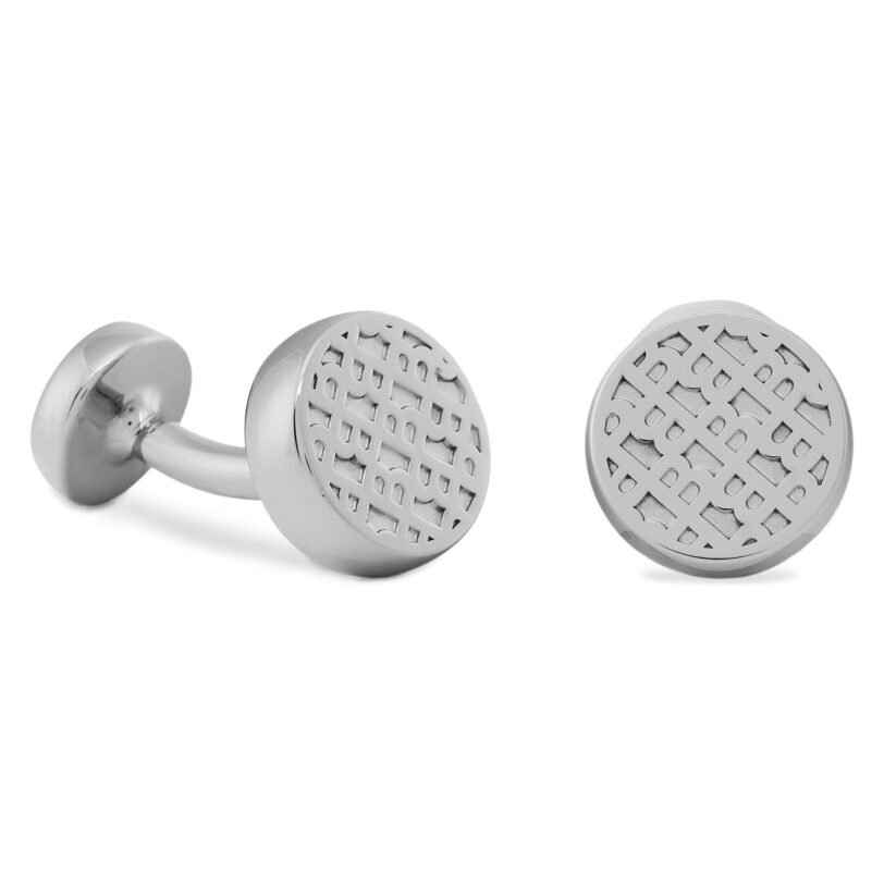 Копчета за ръкавели BOSS B-Monogram4ro 50532326 Сребрист цвят на ниска цена