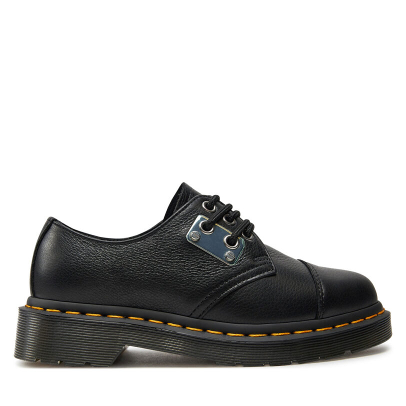 Кубинки Dr. Martens 1461 Metal Plate 31684001 Черен цвят на ниска цена