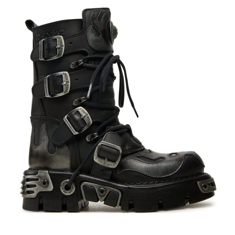 Кубинки NEW ROCK M-107-S2 Черен цвят на ниска цена