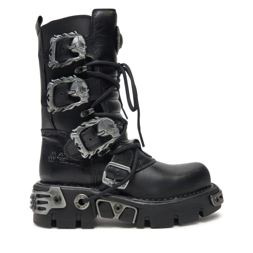 Кубинки NEW ROCK M-391-S1 Черен цвят на ниска цена