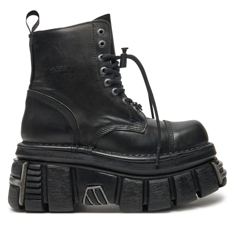 Кубинки NEW ROCK M-NEWMILI083-S37 Черен цвят на ниска цена
