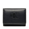 Малък дамски портфейл Calvin Klein Bold Ck Medium Bifold LV04F1047G Черен цвят на ниска цена