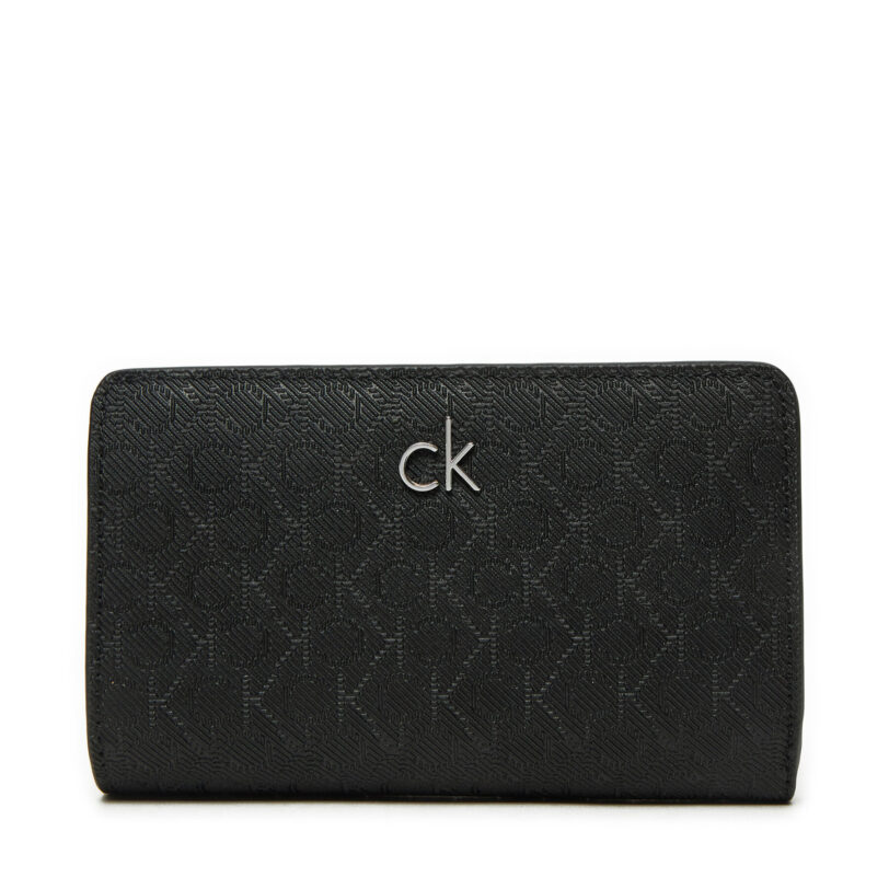 Малък дамски портфейл Calvin Klein Ck Daily Medium Bifold_Mono K60K612824 Черен цвят на ниска цена