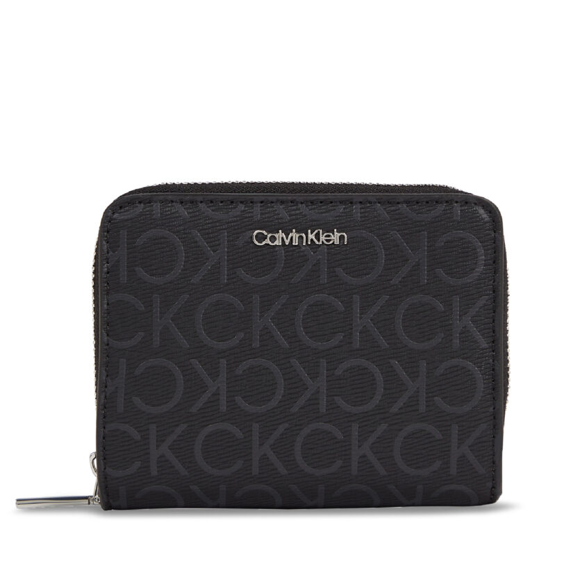Малък дамски портфейл Calvin Klein Ck Must Md Z/A Wallet_Epi Mono K60K611932 Черен цвят на ниска цена