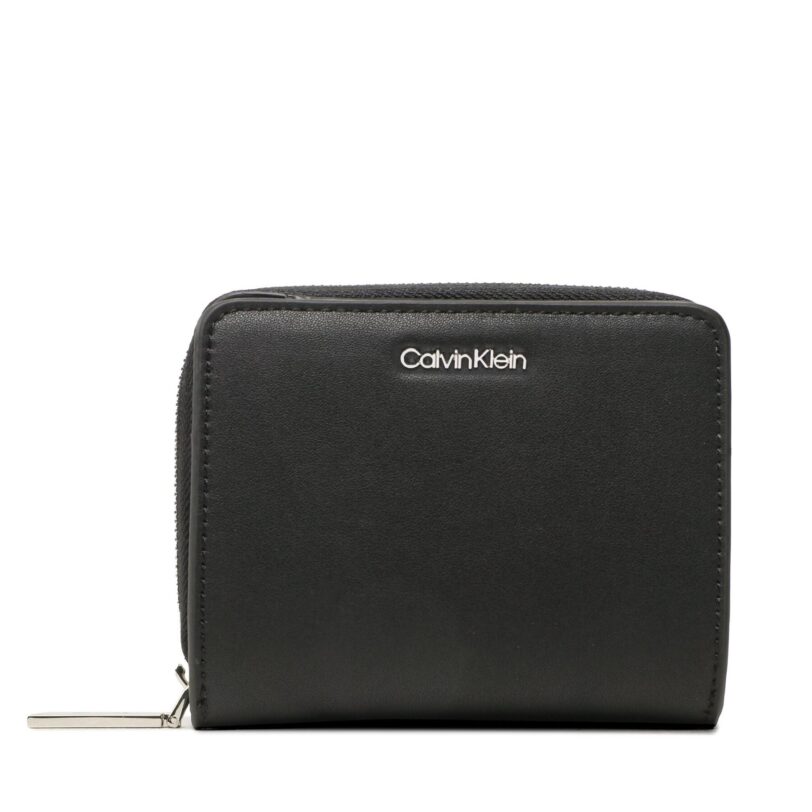 Малък дамски портфейл Calvin Klein Ck Must Z/A Walle W/Flap Md K60K610300 Черен цвят на ниска цена
