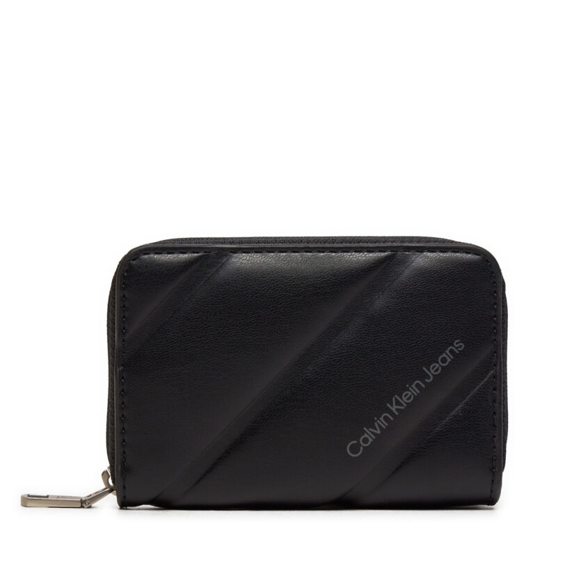 Малък дамски портфейл Calvin Klein Jeans K60K612256 Черен цвят на ниска цена