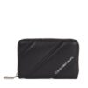 Малък дамски портфейл Calvin Klein Jeans Quilted Med Zip Around K60K611972 Черен цвят на ниска цена