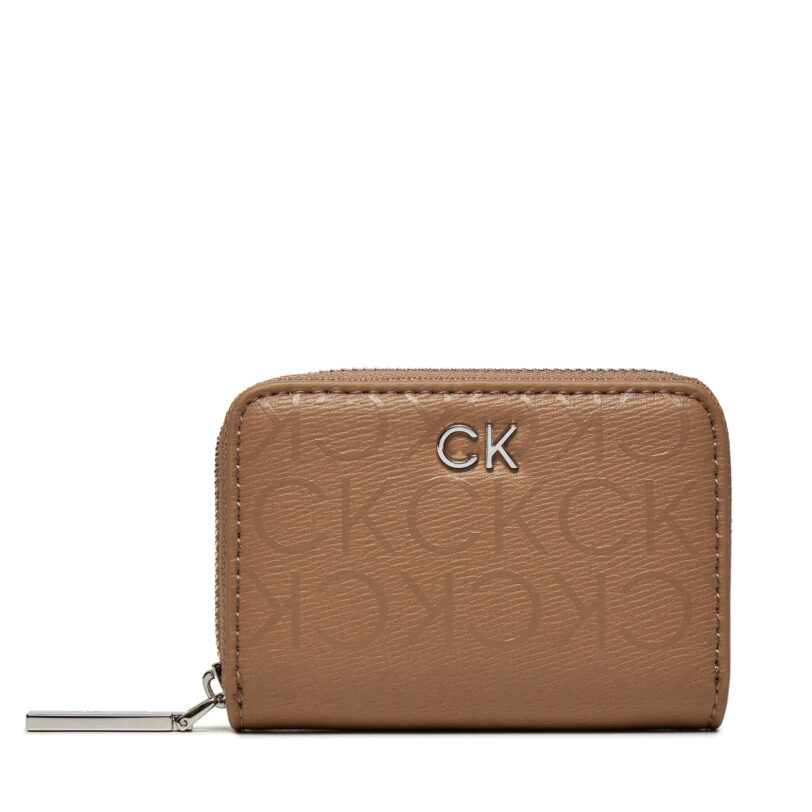 Малък дамски портфейл Calvin Klein K60K612188 Кафяв цвят на ниска цена