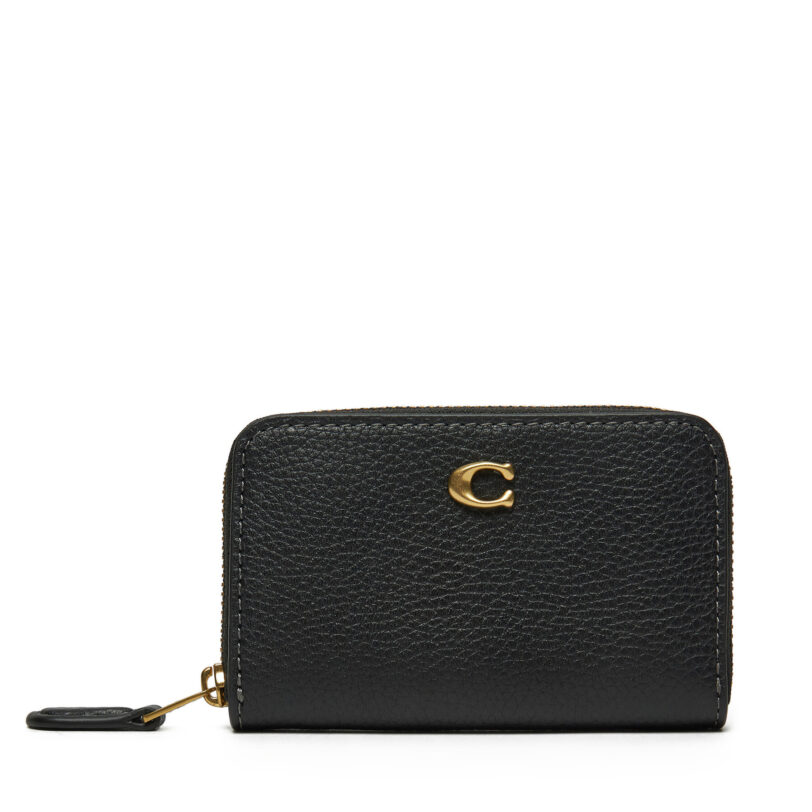 Малък дамски портфейл Coach CR551 Черен цвят на ниска цена