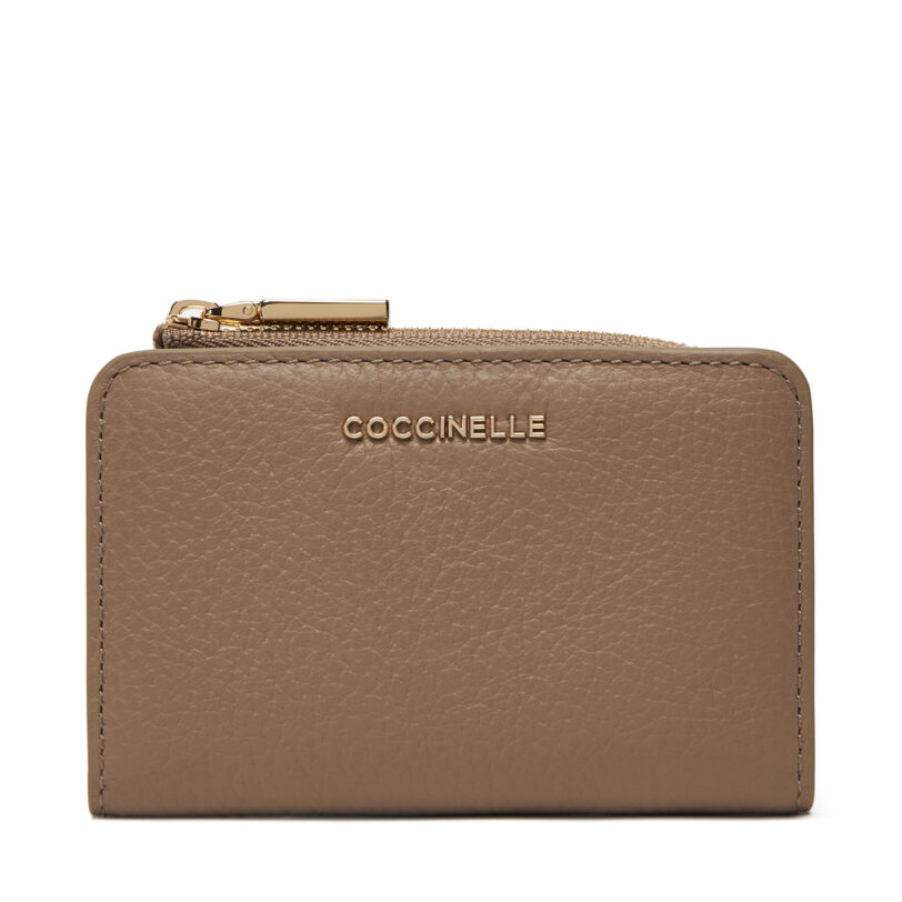 Малък дамски портфейл Coccinelle MW5 Metallic Soft E2 MW5 17 01 01 Кафяв цвят на ниска цена