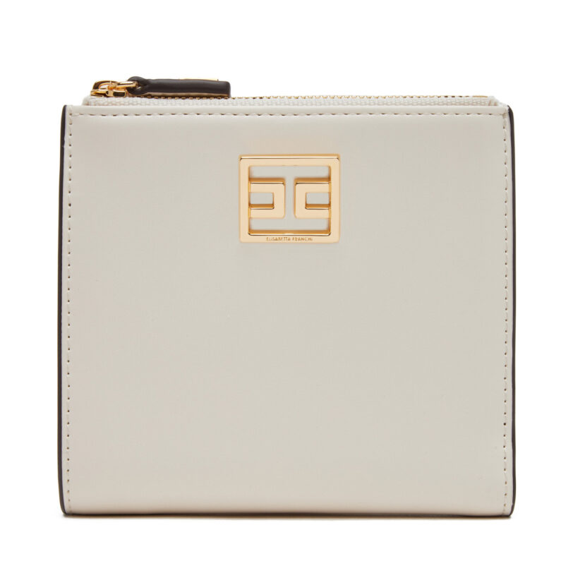 Малък дамски портфейл Elisabetta Franchi PF01A51E2 193 Екрю цвят на ниска цена