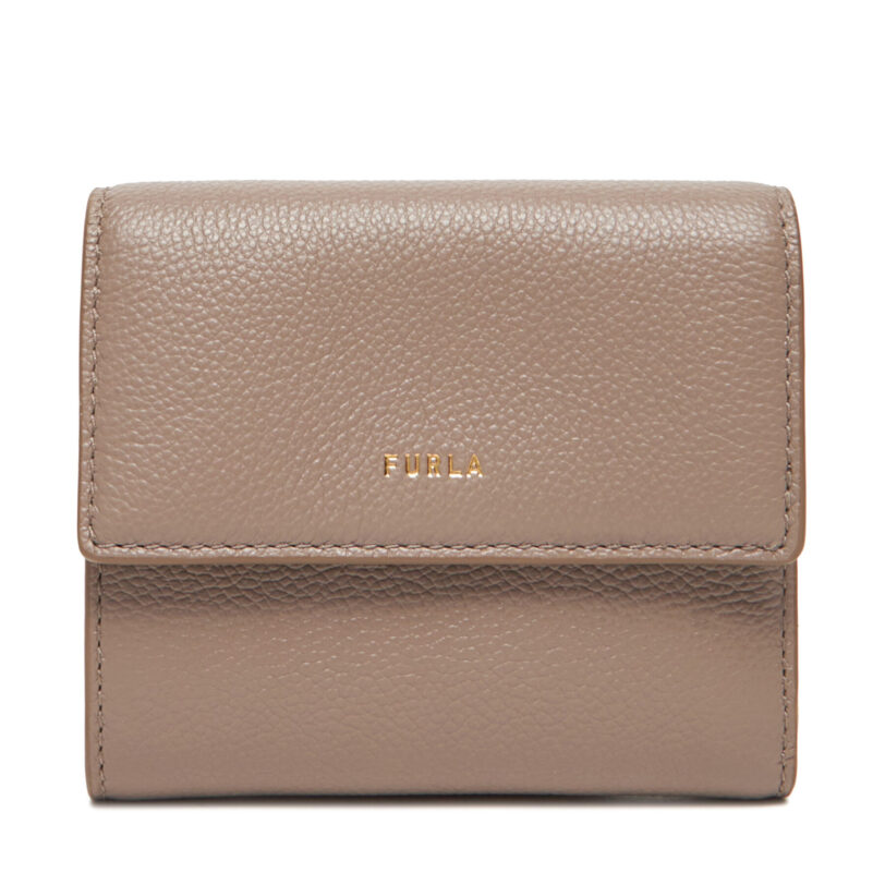 Малък дамски портфейл Furla Goccia M Compact WP00469 BX3036 KH 2572S Бежов цвят на ниска цена