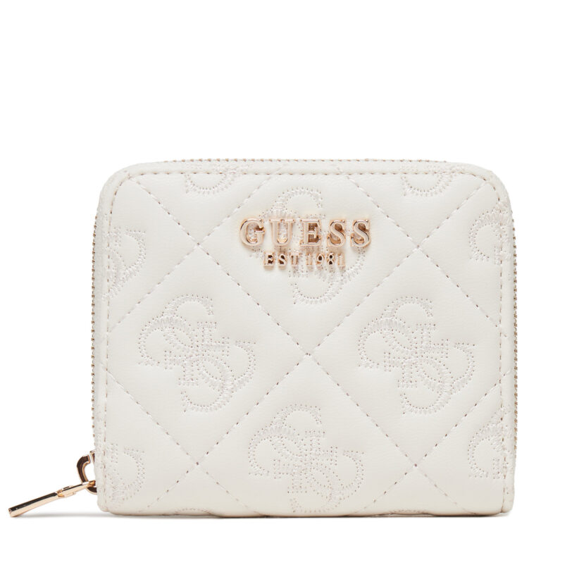 Малък дамски портфейл Guess Adelasia Slg SWQL96 58137 Екрю цвят на ниска цена