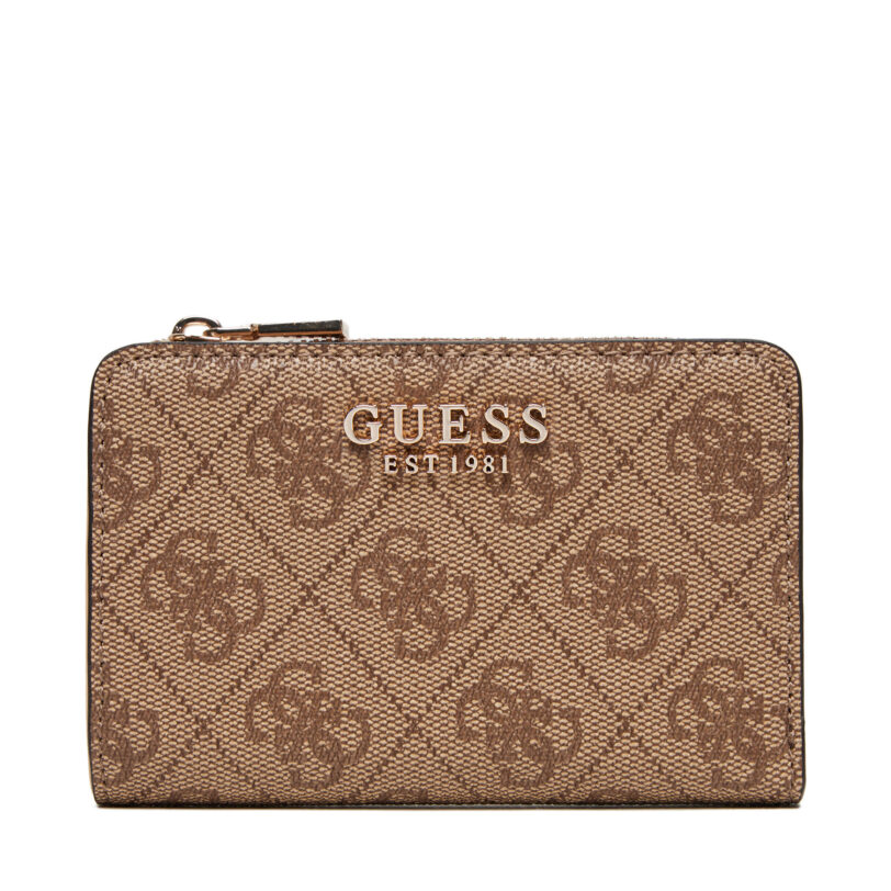 Малък дамски портфейл Guess Laurel II Slg SWSG74 59156 Кафяв цвят на ниска цена