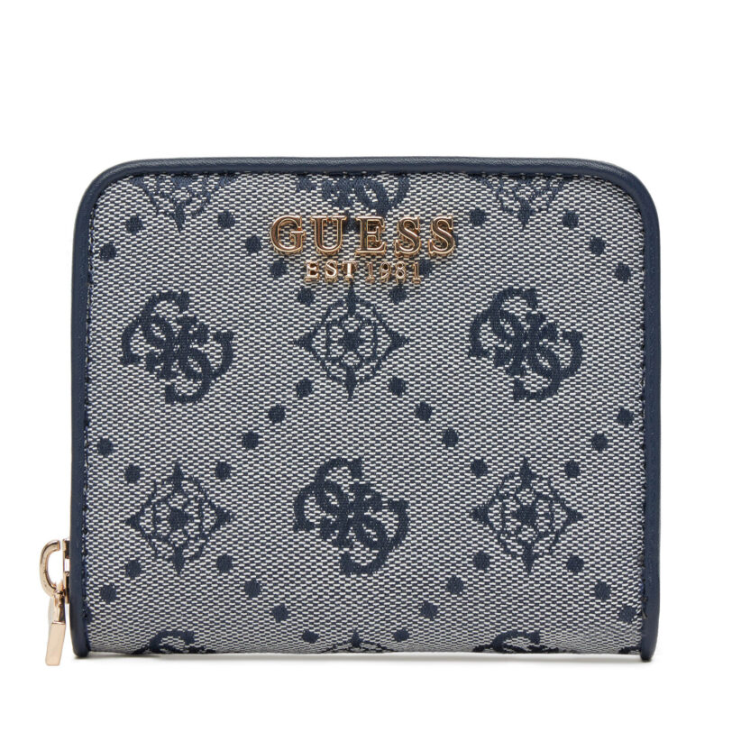 Малък дамски портфейл Guess Neda Slg SWJP96 54137 Тъмносин цвят на ниска цена